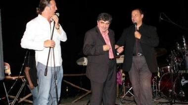 Graziano Salvadori e Niki Giustini con Mario Lanzilli direttore artistico del Festival