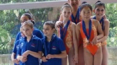 La squadra della Futura nuoto sincronizzato sul podio