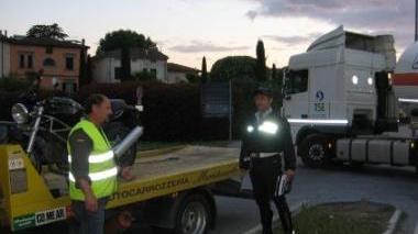 Rilievi dopo l’incidente ad Altopascio
