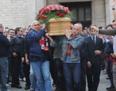 I funerali del grande tifoso 