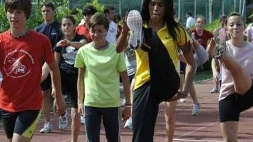 <b>PRIMATISTA</b> Libania Grenot ieri pomeriggio al campo Zauli