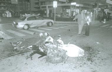 <b>DOPPIA TRAGEDIA.</b> Una scena dello scontro mortale del gennaio 2005 