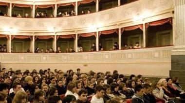Un’immagine della cerimonia conclusiva del progetto Alternanza scuola lavoro