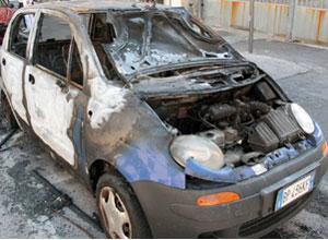 Sorpresi a bruciare auto arrestati due giovani