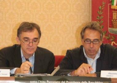 Il presidente Enrico Rossi e il sindaco Alessandro Cosimi 