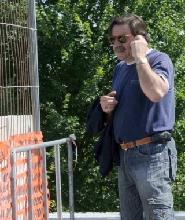 Il presidente Franco Castellani e il campo di volo nella frazione de La Catena di San Miniato