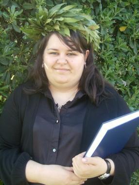 Elena Traversari nel giorno della laurea 
