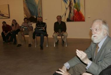 Un momento dellincontro tra Jenkins e gli studenti 