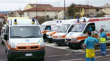Inaugurazione di un mezzo della Misericordia di Montale