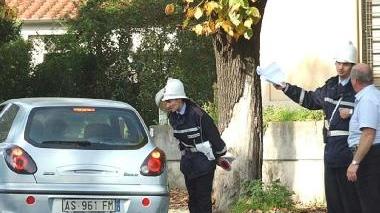 I vigili urbani di San Marcello durante un controllo
