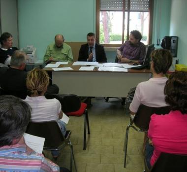 Un momento del convegno della Cna con le aziende della zoma del Cuoio 
