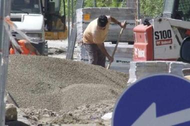 Lavori vicino allincrocio del Centro Coni 