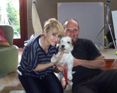 <b>SUL SET </b>Claudio Mangini in compagnia di Luciana Littizzetto durante la realizzaione degli spot   