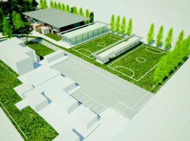 Una delle simulazioni al computer del progetto della Cittadella dello sport a Iolo 