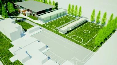 Una delle simulazioni al computer del progetto della Cittadella dello sport a Iolo