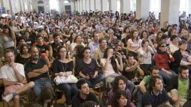 Alcuni momenti dell’incontro con Marco Travaglio alla Stazione Leopolda