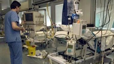 Una sala di rianimazione di un ospedale