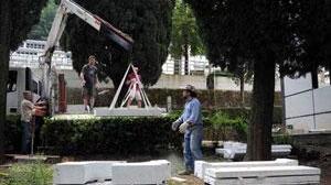I lavori al cimitero