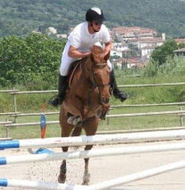 Un fantino in gara 