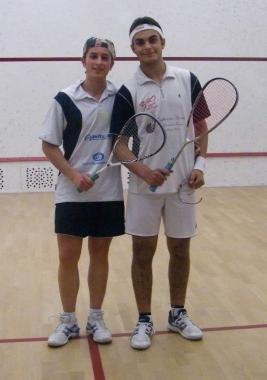 Due degli atleti del Versilia squash che si sono ben comportati ai campionati italiani individuali di Riccione                  