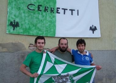 Gli animatori della contrada e i figuranti di Cerretti 