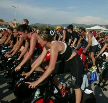 Atleti fanno spinning 