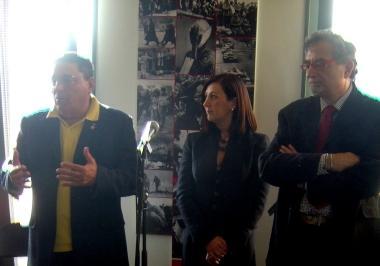 Un momento della inaugurazione dellaudioteca presso la sede della Pubblica Assistenza a S. Croce 