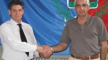 Il sindaco Puglia e il vigile Coltelli