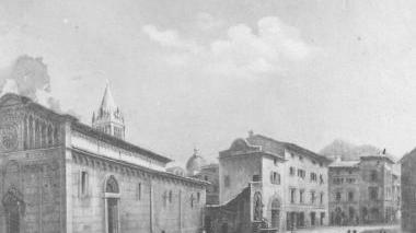 Una storica immagine di piazza del Duomo