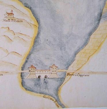 Il lago di Fucecchio in una cartina del Settecento  