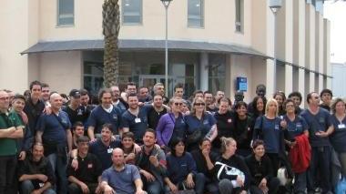 I lavoratori della Mtm allo sciopero di giovedì mattina