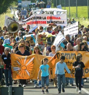 La marcia contro linceneritore della scorsa settimana 