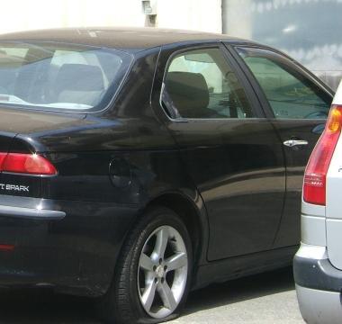 L’auto danneggiata