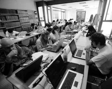 Studenti in una sala dellateneo     