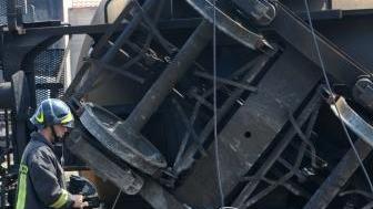 Il treno deragliato ed il pezzo che aveva problemi pregressi