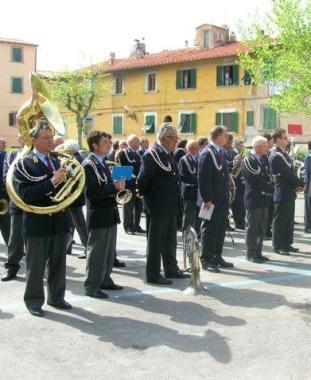 La filarmonica “Giuseppe Pietri” durante un concerto