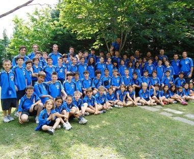 I ragazzi e gli istruttori a Pievepelago  