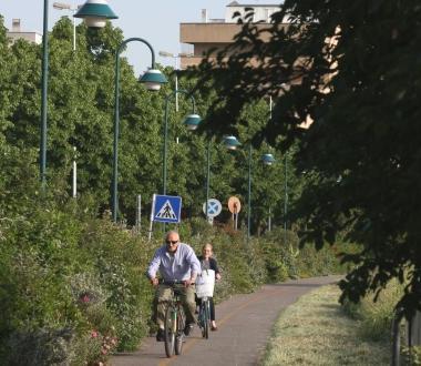 Una pista ciclabile    