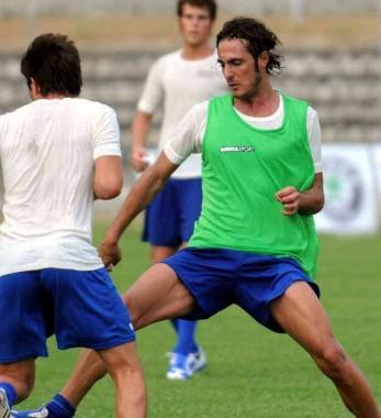 <b>DALLA CARRARESE.</b> Marco Guidone in allenamento 