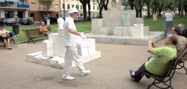 Liniziativa di ieri in piazza Mazzini   