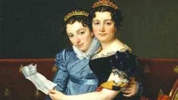 David Zenaide e Charlotte Bonaparte in un dipinto e la villa dei Mulini