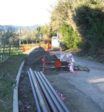 Un cantiere per il teleriscaldamento a Pomarance 