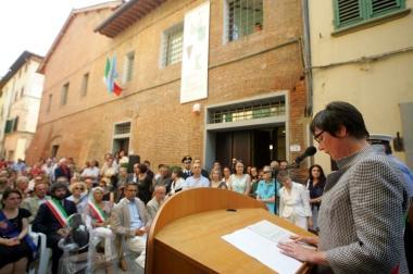 Il sindaco Cappelli alla inaugurazione del Museo del vetro     