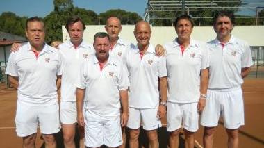 La formazione Over 45 del Ct Etruria impegnata in finale