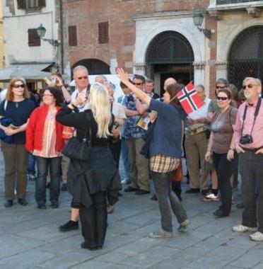 Turisti nel centro storico      