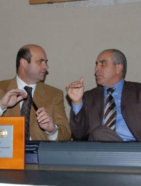 <b>FIDUCIA</b>. Il presidente Roberto Ferri (a sinistra) e il manager Ruggero Bagialemani (a destra)     