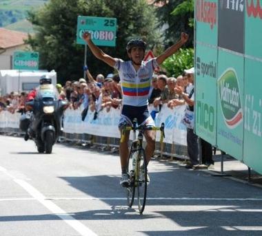 Yonathan Monsalve, vittorioso nella tappa di Vitolini del Girobio 