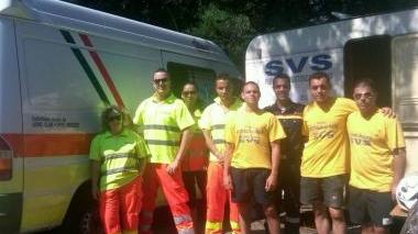 La squadra dei volontari della Svs a Quercianella