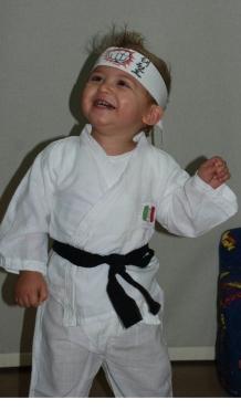 Il piccolo Michael Esterasi che oggi compie due anni                 