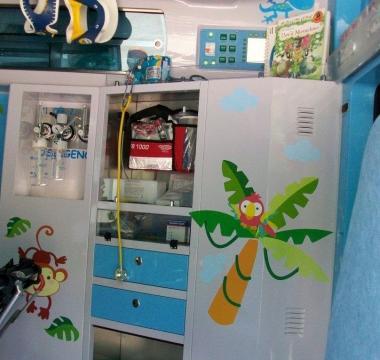 Linterno dellambulanza 